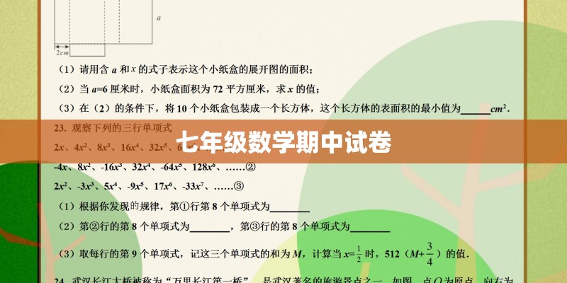 七年级数学期中试卷