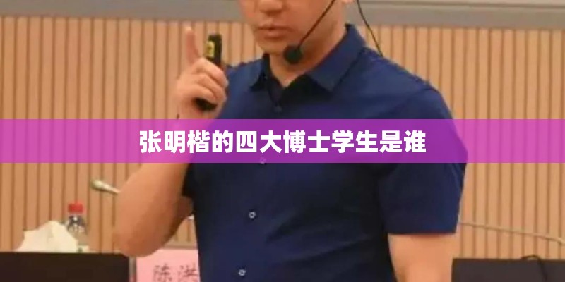 张明楷的四大博士学生是谁